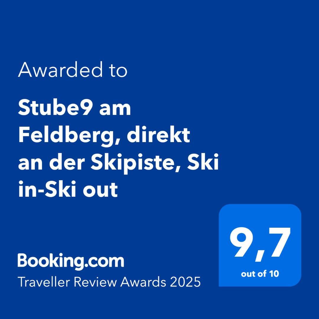 Stube9 Am Feldberg, Direkt An Der Skipiste, Ski In-Ski Out 费尔德伯格 外观 照片